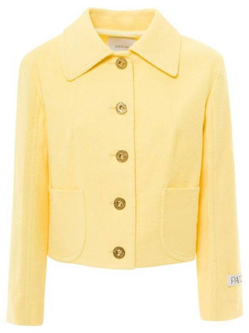 Tweed Short Tailored Jacket Yellow - PATOU - BALAAN 1