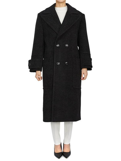 Breasted Double Coat Black - AMI - BALAAN 2