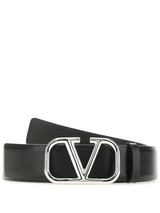 Buckle Leather Belt Black - VALENTINO - BALAAN 2