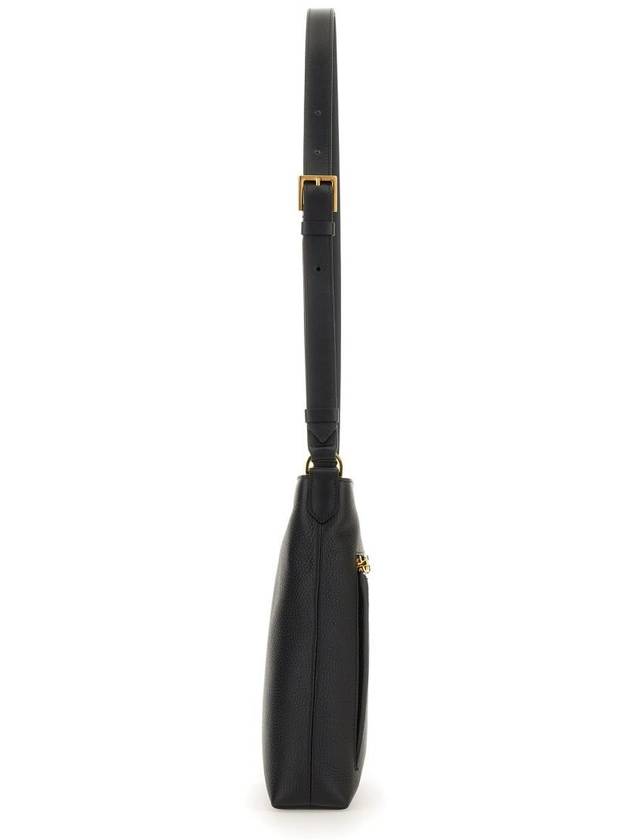 Logo Leather Cross Bag Black - TOM FORD - BALAAN 4