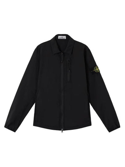 Zip-Up Over Long Sleeve Shirt Black - STONE ISLAND - BALAAN 2