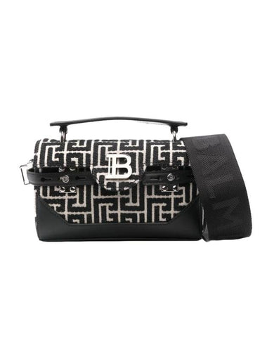 B Buzz 19 Monogram Patterned Shoulder Bag Black - BALMAIN - BALAAN 1