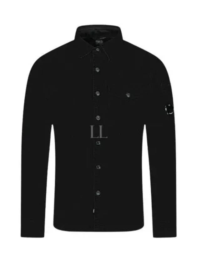 Lens Detail Long Sleeve Shirt Black - CP COMPANY - BALAAN 2