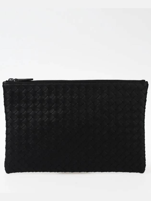 Intrecciato Clutch Bag Black - BOTTEGA VENETA - BALAAN 2