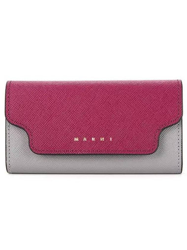 Saffiano Leather Key Holder Purple - MARNI - BALAAN 1