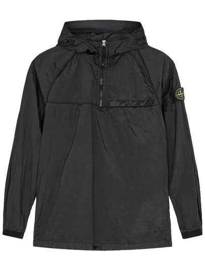 Men's Wappen Patch Metal Nylon Anorak Black - STONE ISLAND - BALAAN 2