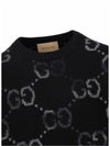 GG Intarsia Wool Knit Top Black - GUCCI - BALAAN 8