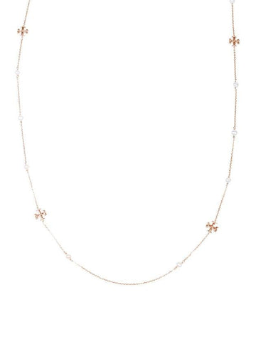 Kira Pearl Long Necklace Gold - TORY BURCH - BALAAN 1