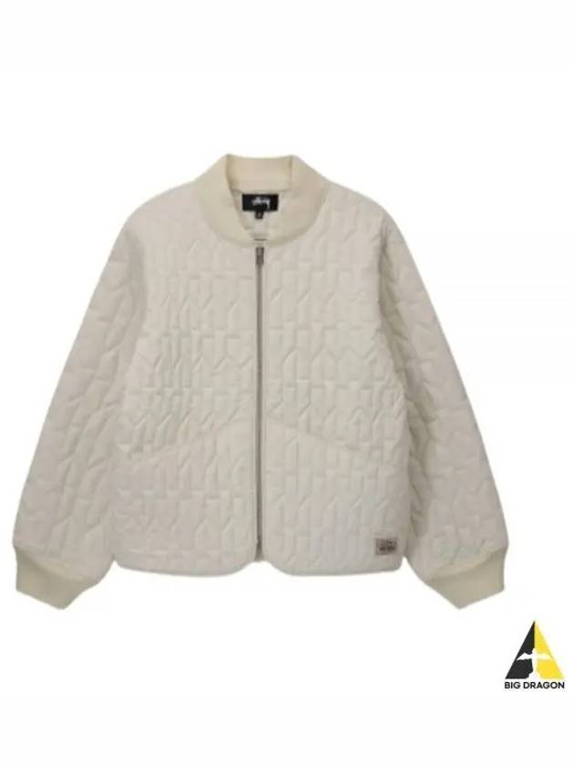 115670 CREAM Quilted Liner Jacket - STUSSY - BALAAN 1