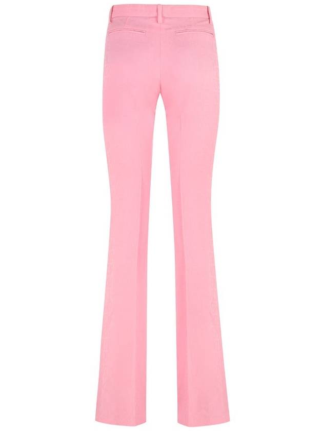 Women's All-Over Logo Pleated Front Wool Straight Pants Pink - VERSACE - BALAAN 3