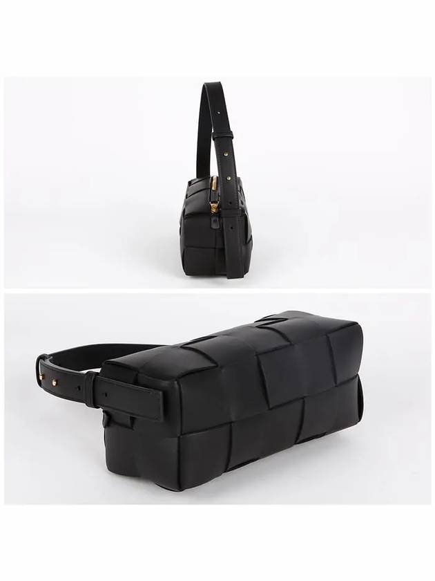 Women's Brick Cassette Small Shoulder Bag Black - BOTTEGA VENETA - BALAAN 4