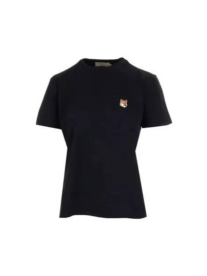 Fox Head Patch Regular Short Sleeve T-Shirt Black - MAISON KITSUNE - BALAAN 2