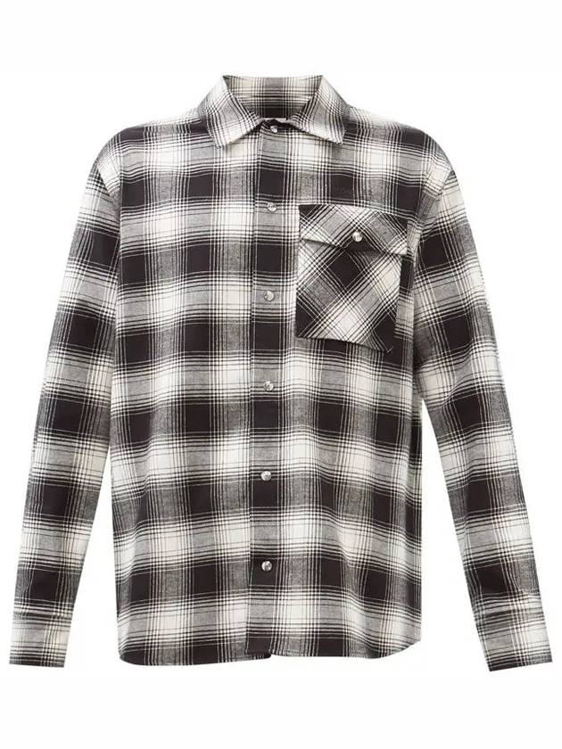 Check brush point collar cotton flannel button shirt 2F00002 549XX 990 - MONCLER - BALAAN 1