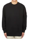 Emerized Diagonal Fleece Lens Sweatshirt Black - CP COMPANY - BALAAN 2