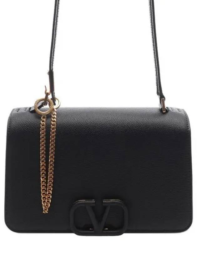 V Logo Signature Shoulder Bag Black - VALENTINO - BALAAN 2