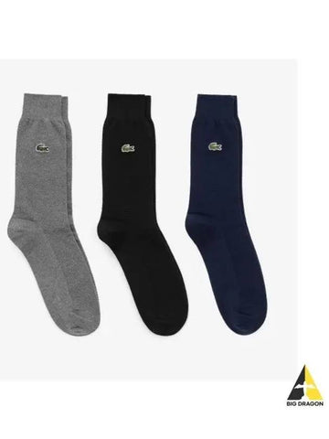 Men s Pique Bundle Socks Melange Gray - LACOSTE - BALAAN 1