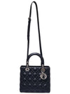 Women s M0565PWRT M900 Black Embroidery Cannage Lady Medium Tote Bag - DIOR - BALAAN 3