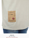 Men's Back Logo Label Cotton Short Sleeve T-Shirt Beige - TEN C - BALAAN 9