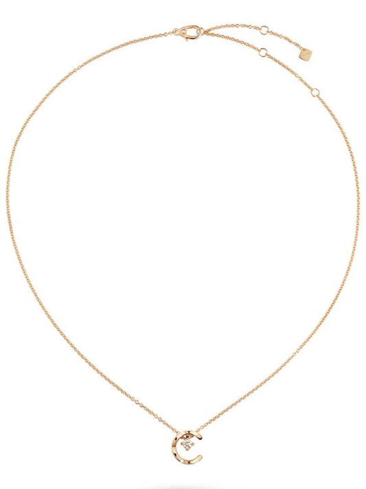 COCO CRUSH Necklace 18k Beige Gold Diamond J12102 - CHANEL - BALAAN 2