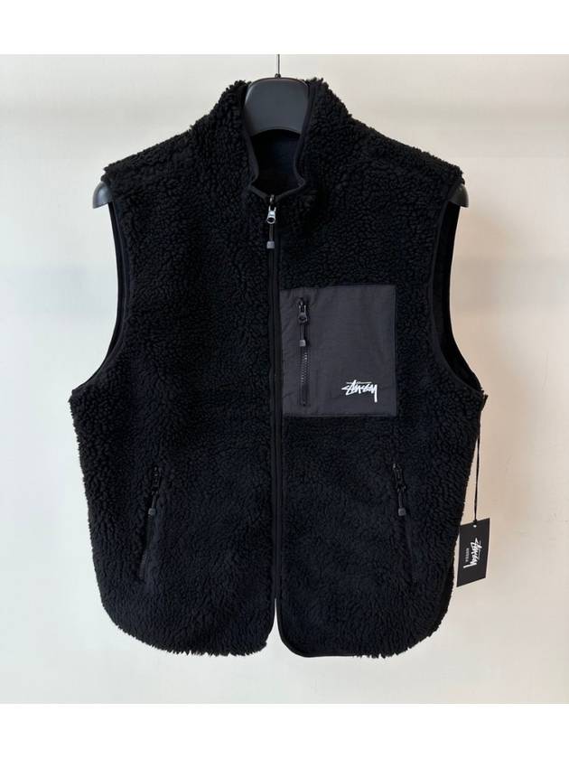 AU Australia 8BALL SHERPA Reversible Vest ST0M0475 Black MENS M L XL - STUSSY - BALAAN 2