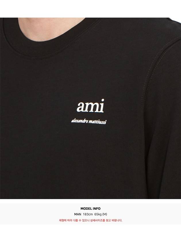 Alexandre Mattiussi Long Sleeve T-Shirt Black - AMI - BALAAN 8