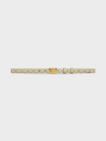 Small Triomphe Canvas Belt Greige - CELINE - BALAAN 1