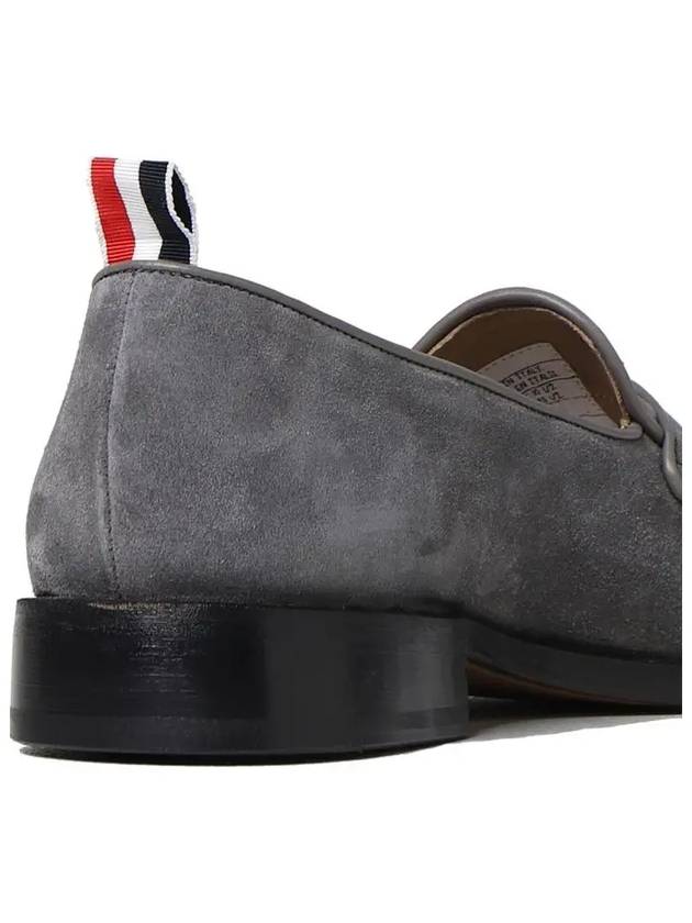 Men's Varsity Suede Loafers Grey - THOM BROWNE - BALAAN 5