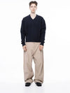 Men s M243TP07NY Dense Cable V neck Knit Navy - CHANCE'S NOI - BALAAN 5