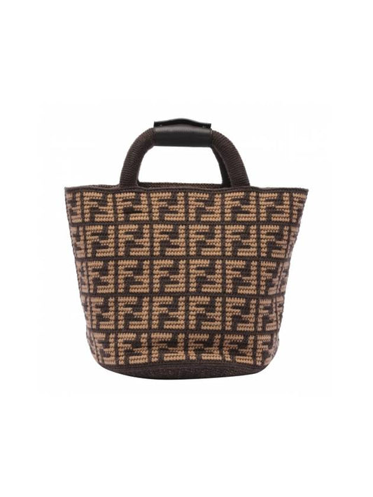 FF Cashmere Shopping Bag Brown - FENDI - BALAAN 1