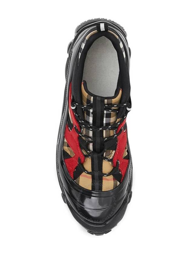 Women's Vintage Check Cotton Nylon Arthur Low Top Sneakers Black - BURBERRY - BALAAN 4