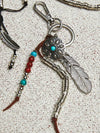 Navajo Feather Beads Keyring Brown - KND - BALAAN 1