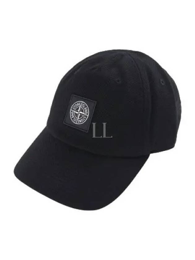 Pique 6 Panel Organic Cotton Ball Cap Black - STONE ISLAND - BALAAN 2