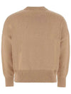 Men's Big Heart Embroidered Logo Knit Top Beige - AMI - BALAAN 4