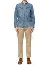 Denim Long Sleeve Shirt Blue - POLO RALPH LAUREN - BALAAN 3