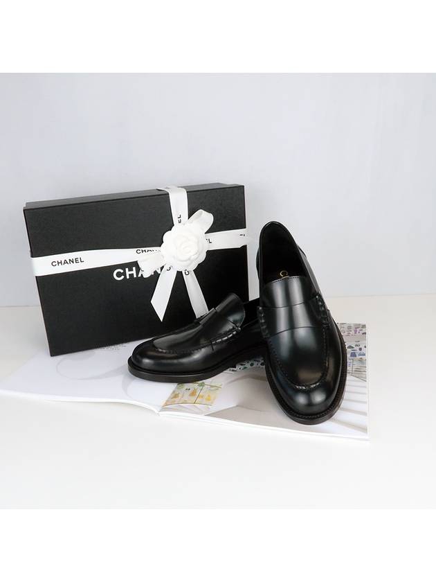 Bag Logo Moccasin Leather Loafer Black - CHANEL - BALAAN 6