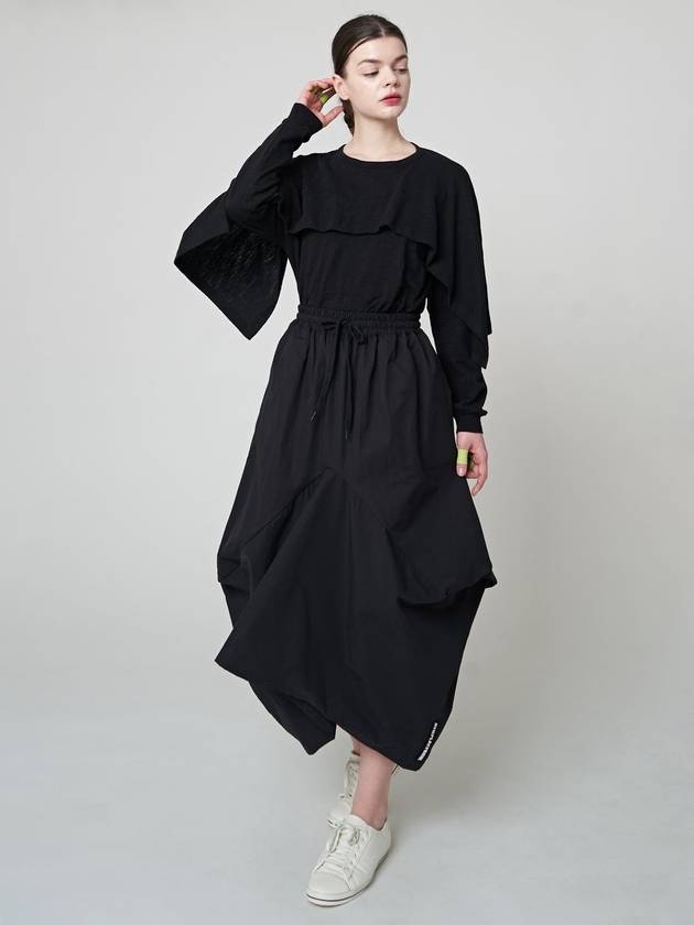 Panel Flare A-line Skirt Black - ATHPLATFORM - BALAAN 3