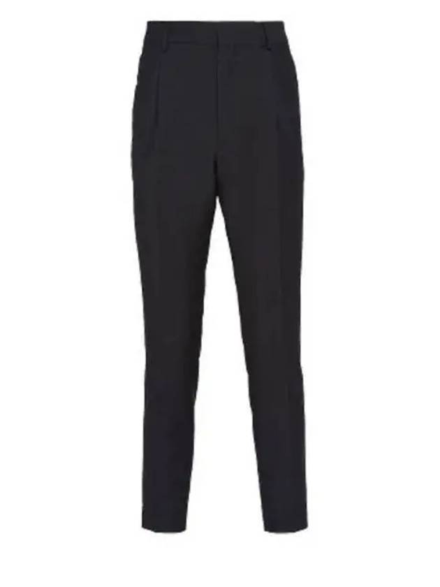 Men's Mohair Wool Straight Pants Black - PRADA - BALAAN 2