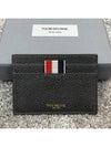 Lobster Pebble Grain Leather Card Wallet Dark Grey - THOM BROWNE - BALAAN 4