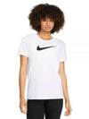 Women's Dri Fit Swoosh Short Sleeve T-Shirt White - NIKE - BALAAN 2