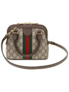 GG Supreme Web Band Leather Tote Bag Beige - GUCCI - BALAAN 4