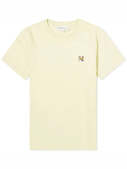 Fox Head Patch Regular Short Sleeve T-Shirt Chalk Yellow - MAISON KITSUNE - BALAAN 2