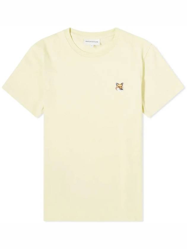 Fox Head Patch Regular Short Sleeve T-Shirt Chalk Yellow - MAISON KITSUNE - BALAAN 3