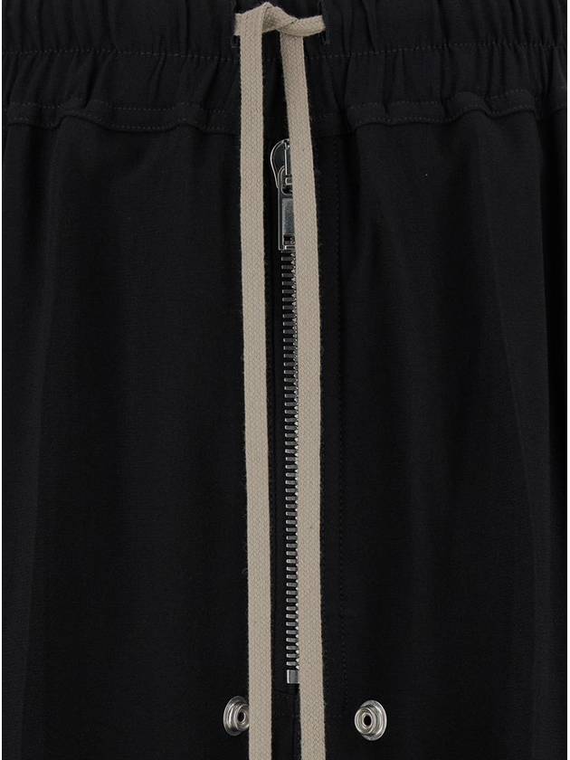 Black Wide Pants With Oversized Drawstring In Jersey Woman - RICK OWENS - BALAAN 3