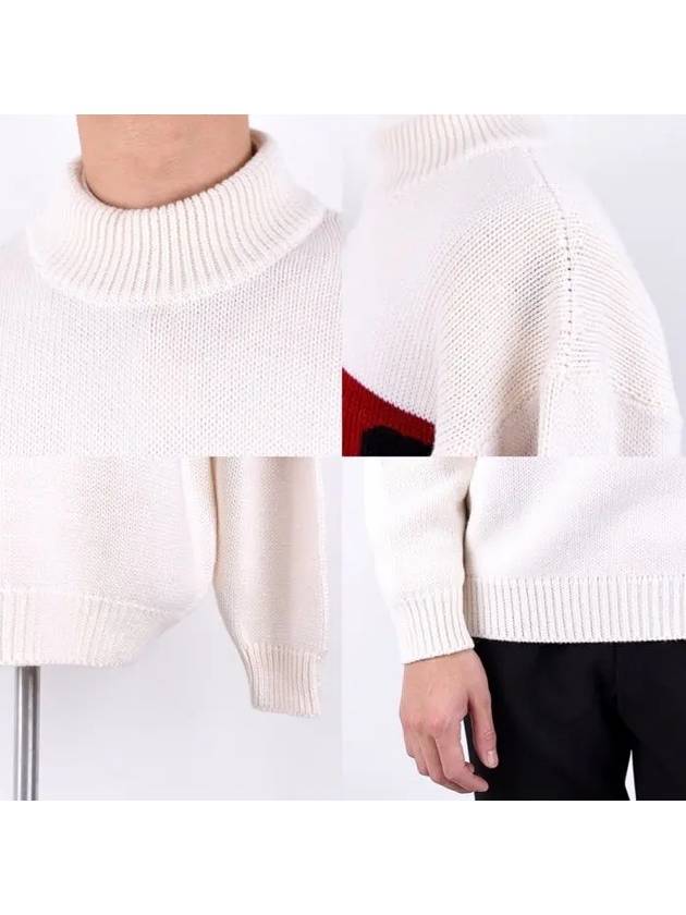 Color combination logo wool knit ivory FW18M020018 - GCDS - BALAAN 8