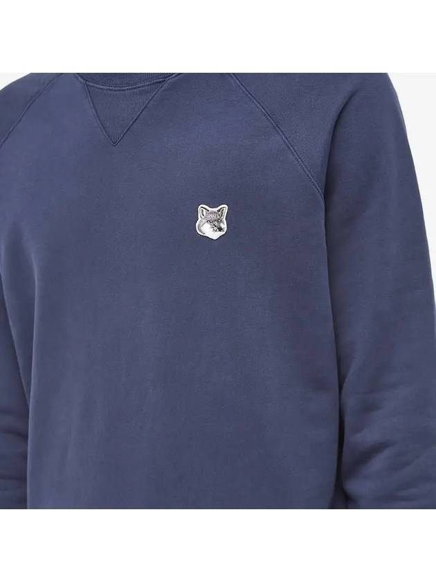 Grey Fox Head Patch Classic Sweatshirt Navy - MAISON KITSUNE - BALAAN 3