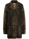 leopard print breasted single coat - SAINT LAURENT - BALAAN.