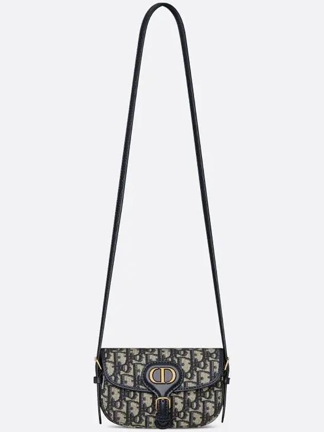 New Dior Bobby Mini Bag Blue Jacquard S5713UTZQ - DIOR - BALAAN 4