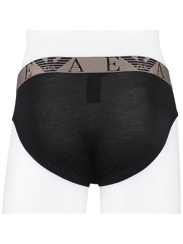 Men's Bold Logo Brief 2 Pack Black - EMPORIO ARMANI - BALAAN 5