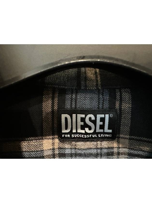 Check Shirt A08537 0TFAJ Navy MENS 46 - DIESEL - BALAAN 3