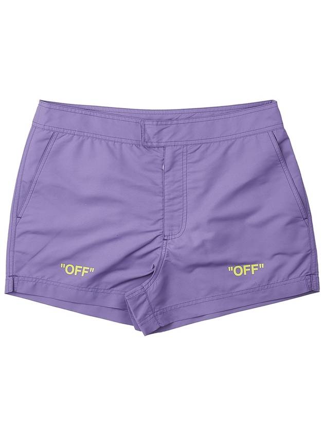 Swim Pants OMFD002S23FAB001 3850 LILAC - OFF WHITE - BALAAN.